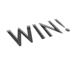 vector win text design